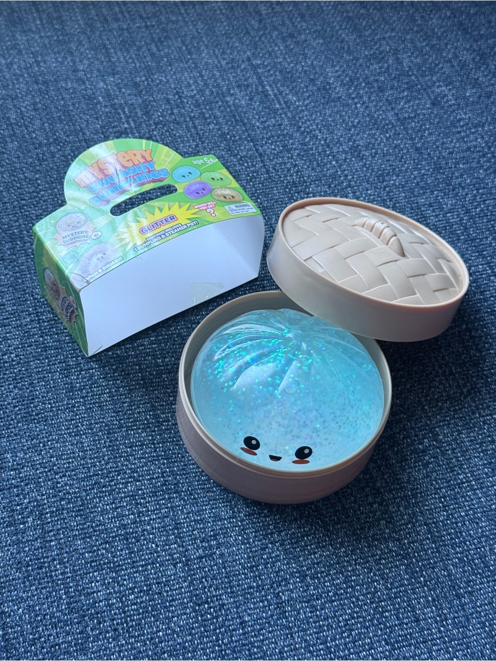 Mystery Squashy Dimpling Toy - Light Blue